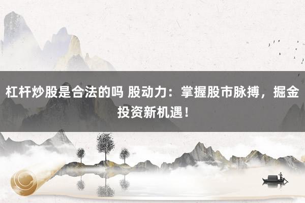 杠杆炒股是合法的吗 股动力：掌握股市脉搏，掘金投资新机遇！